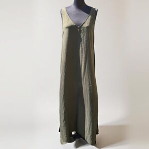 Show Me Your Mumu V Neck Slip Dress Army Green Size Large